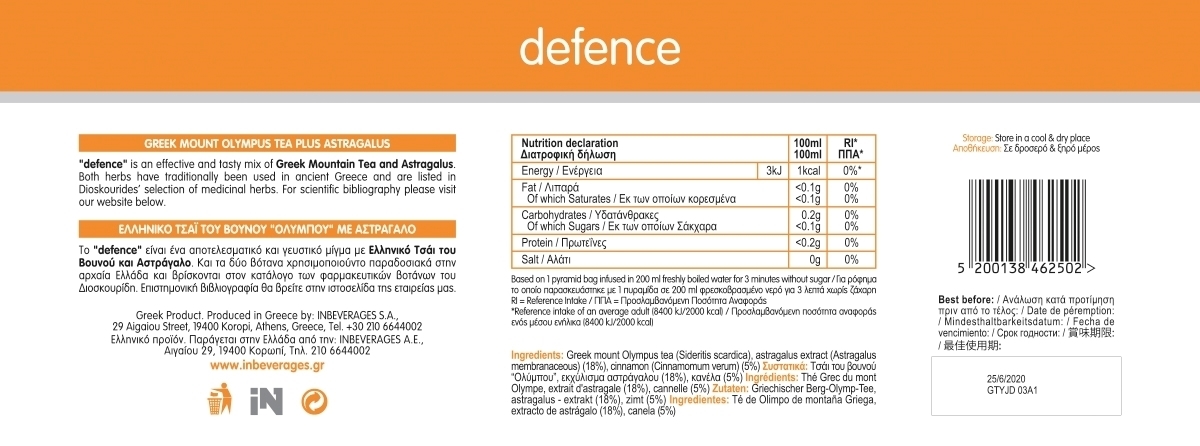 iNTEA Defence | Κουτί 21 τμχ με φακελάκια-πυραμίδες φωτογραφία